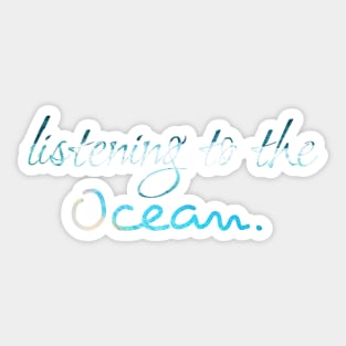 Listening To The Ocean Summer Funky T-Shirt Sticker